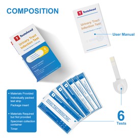 UTI Test Strips (6 Pack) | Detect Leukocytes, Nitrites in Urine | 99% Accurate Results in 2 Min | Discreet & Easy Home Use