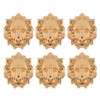 6Pcs Gold Lion Fridge Magnets, 3D Animal Refrigerator Magnets, Funny
