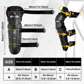 Gute Motorcycle Knee Pads with Shin Guards - Unmatched Flexibility & Impact Protection for Motocross, Mountain Biking & Multi-Sport | 10mm EVA, Dual-Axis Bending & Quick-Release Buckle