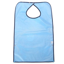 Ejoyous Adult Bibs for Women Men Waterproof PVC Mealtime Bib Double Layer Elder Dinning Clothes Protector Elder Bib Protects Clothes from Spilled Foods, Snap Fastener Design