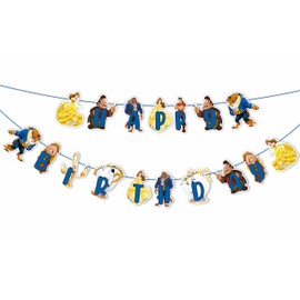 Seyal® Banner de feliz cumpleaños de Bolly & The Beast