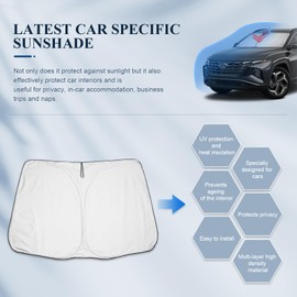 BIBIBO Auto Sonnenschutz mit UV Schutz Kompatibel mit Hyunda-i Tucson 2015-2025, Auto Sonnenschirm für Frontscheibe, Hitzeschutz Auto gegen UV-Strahlen, faltbar Windschutzscheibe Sonnenschirm