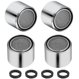 4 Stück 22 mm Perlatoren für Wasserhähne Strahlregler Wasserhahn-Belüfter Wasserhahn-Filter Innengewinde Luftsprudler M22 Wasserhahn Sieb mit Dichtung für Küche und Badezimmer
