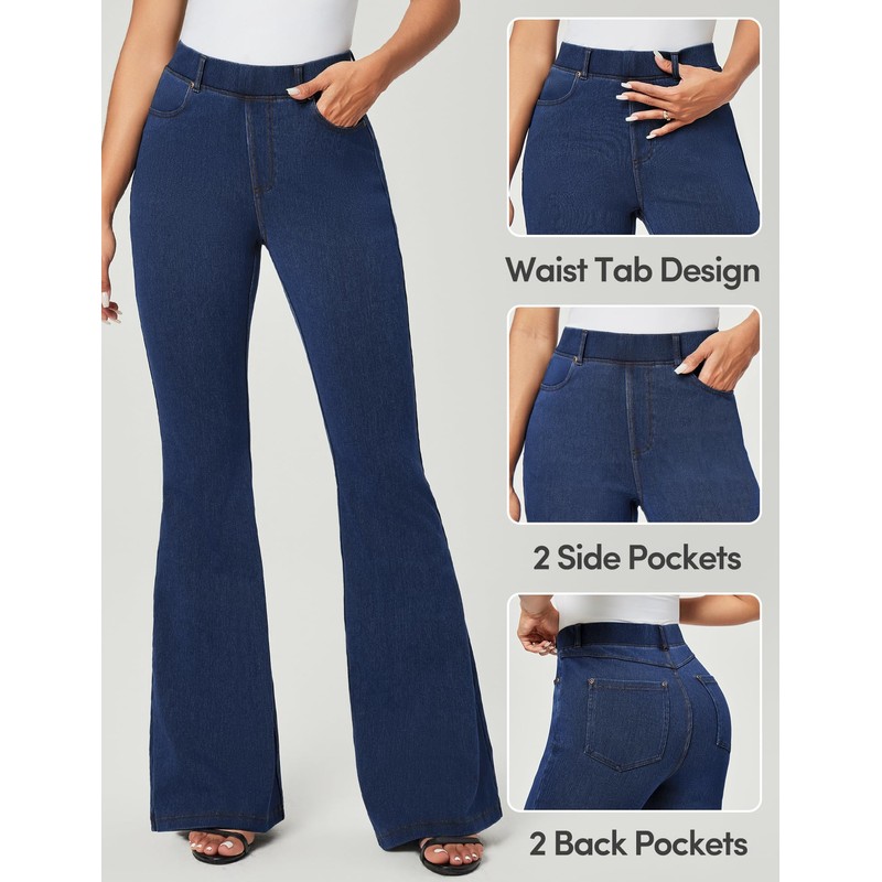 IUGA Bell Bottom Jeans for Women High Waisted Stretchy Pull