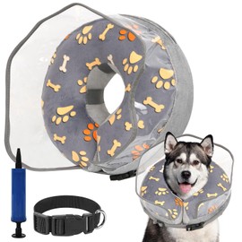 SCHIB Collar Inflable De Recuperación para Gato y Perro, Cono de Perro con la Mejora de la Lucha contra Lamer, Collares de Isabelino Después de la Cirugía Evitar Mordida y Arañazo