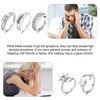 SSKHE 5PCS Anxiety Ring for Women, Silver Fidget Ring for