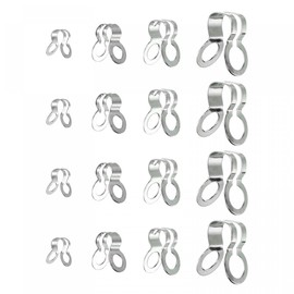 sourcing map Double Ring for 2.4/3/4.5/6 mm Fan Lamp Pull Loop Silver Pack of 150