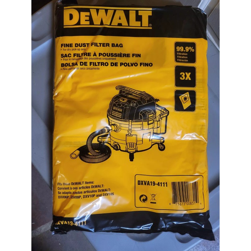 DEWALT NEW Dewalt Fine Dust Bag 6 10 Gallon 1