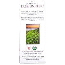 Touch Organic PASSIONFRUIT WHITE Tea Bags, 40 Bags, 2.5 oz