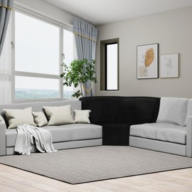 AHUAWA Corner Couch Cover, Stretch Velvet Corner Sofa Cover Furniture Protector Slipcover for L Shape Sectional Recliner Couch Reclining Sofa Additional Seat