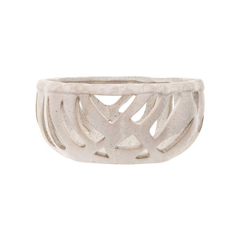 Bloomingville Speckled Stoneware Bread Basket with Reactive Glaze, Cream