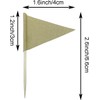 GentleGirl 100 Pcs Solid Blank Toothpick Flags Small Mini Plain
