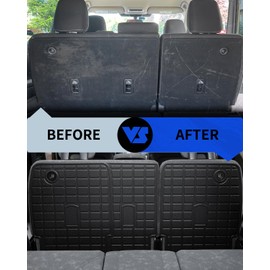 Rongtaod Back Seat Protector Compatible with 2022 2023 2024 2025 Nissan Pathfinder 7&8 Seats Back Seat Cover Kick Mat Cargo Liner All Weather Pathfinder Accessories (2nd Row Backrest Mats)