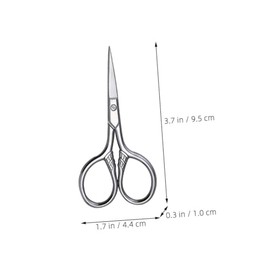 FRCOLOR 2pcs Eyebrow Grooming Shears Set Stainless Steel Eyebrow Trimmer Scissors for Men Women Fine and Tips for Eyebrow Trimming and Hair Removal