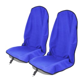 Zinytrae Sweat Towel Car Seat Cover Protector Front Seats for Gym Workout, Running, Swimming, Beach and Hiking, Waterproof Universal Seat Cover for Car, Truck, Van & SUV (Blue, 2pcs Front Seat)