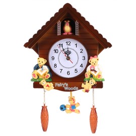 Cuckoo Clock Tree House Wall Clock Art Vintage Decoration for Home