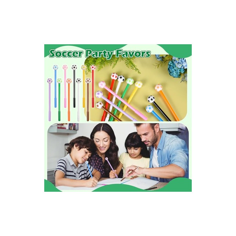 25 Pcs Kawaii Soccer Pens - Fun Gel Black Ink