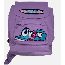 Theme Park Merchandise WDW Dis Parks Stitch Embroidered Purple Backpack