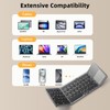 Foldable Wireless Keyboard with Touchpad, Portable Bluetooth Keyboard, Full Size