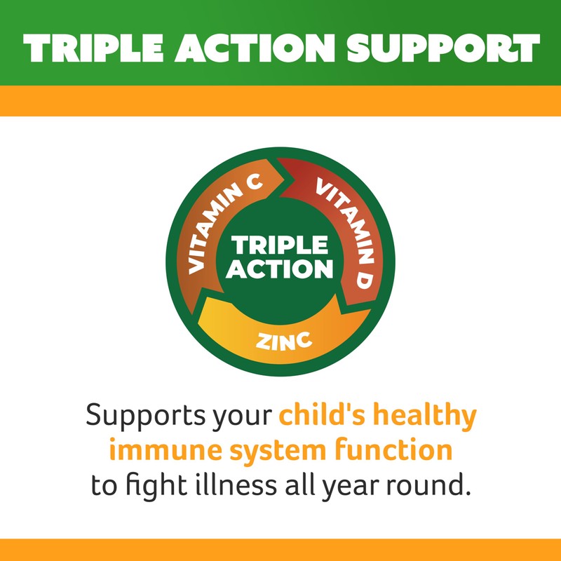 Cenovis Kids Chewable Triple Action Vit C, D & Zinc,