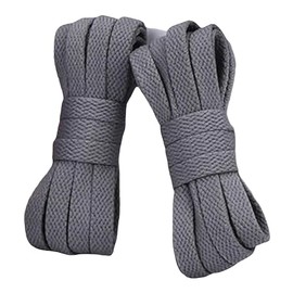 Danraw Stores [PAIR] 120cm 0.8mm Flat Shoe laces, Soft Trainer Lace, Sneaker Lace, Polyester,Sports, Casual, Hiking, Mountaineering, Walking, Running… (Dark Grey, 120cm)