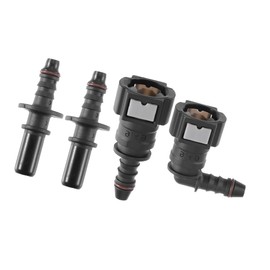 Hihaha Fuel Line Hose Quick Release Connector Disconnect Hose Straight 90 Degree/Durable/Nylon / 3/8" 9.49mm SAE to 5/16" 8mm / 2 Set Black