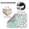 Green Floral Dish Drying Mat, 18"x24" Ultra Water Absorbent Microfiber