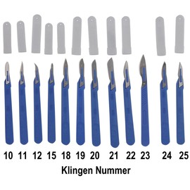 10 x Disposable Scalpel Blade Figure 12 with Protective Cap, Kosmetex Disposable Scalpel, Individually Sterile Packed, Figure 12