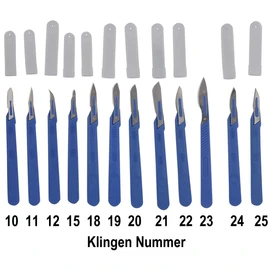 10 x Disposable Scalpel Blade Figure 12 with Protective Cap, Kosmetex Disposable Scalpel, Individually Sterile Packed, Figure 12