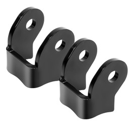 Heavy Duty Shock Brackets for Off-Road Trailers, Thick Weld-On Shock Mounts, Curved Black(1 Pair)