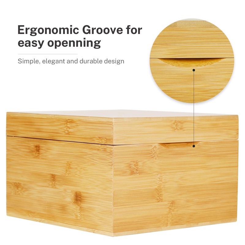 MaxGear Index Card Holder, 5 x 8 Inch Wooden Business