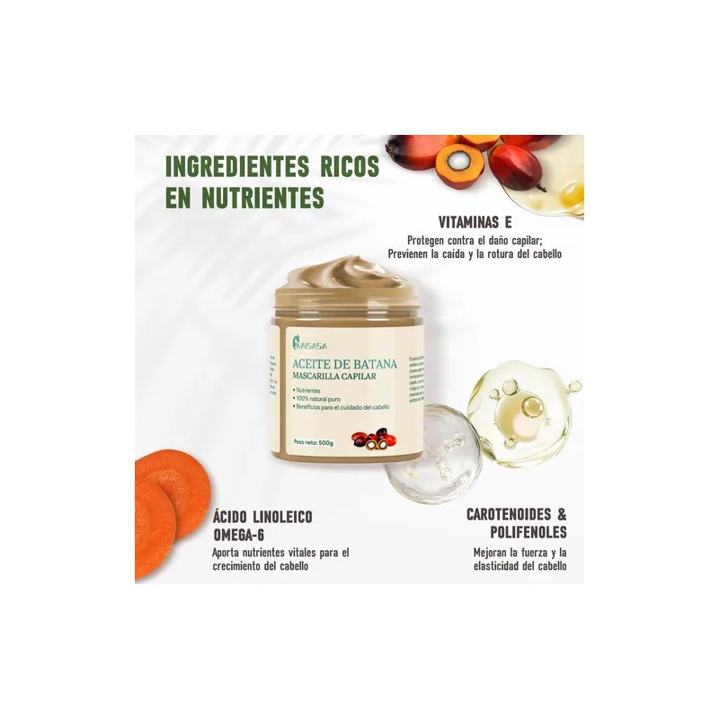 Batana Mascarilla Para Cabello 500ml Reparar Seco Rizado