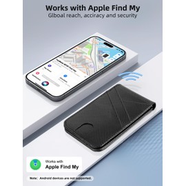 TopMade for MagSafe Wallet, Works with Apple Find My, Magnetic Wallet for iPhone 17/16/15/14/13/12 Series, for iPhone Wallet Stand with Finder Tracker, 6 Card Holder, RFID Blocking, Black Carbon Fiber