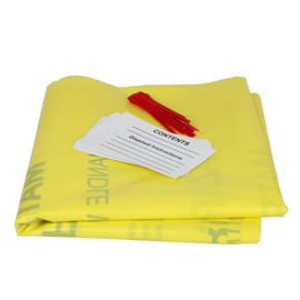10-Gallon Hazardous Waste Bags (24 pack, Yellow) w/Twist Ties – 17” Wide x 30” Tall, 4 mil Thickness – Pack of 24! Made in the USA!