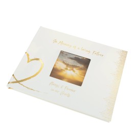 PAVILION GUEST BOOK-FOREVER IN OUR HEARTS-FATHER (9 X 7)
