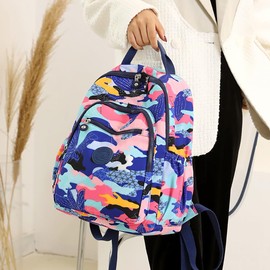 YANAIER Womens Fashion Backpack Purse Water resistant Nylon Travel Casual Daypack Cute Shoulder Bags School Bag for Girls Rainbow