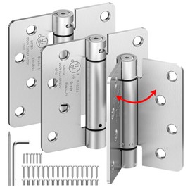 4 Inch Self Closing Door Hinges,3-Pack Spring Hinges,1/4" Radius Corners