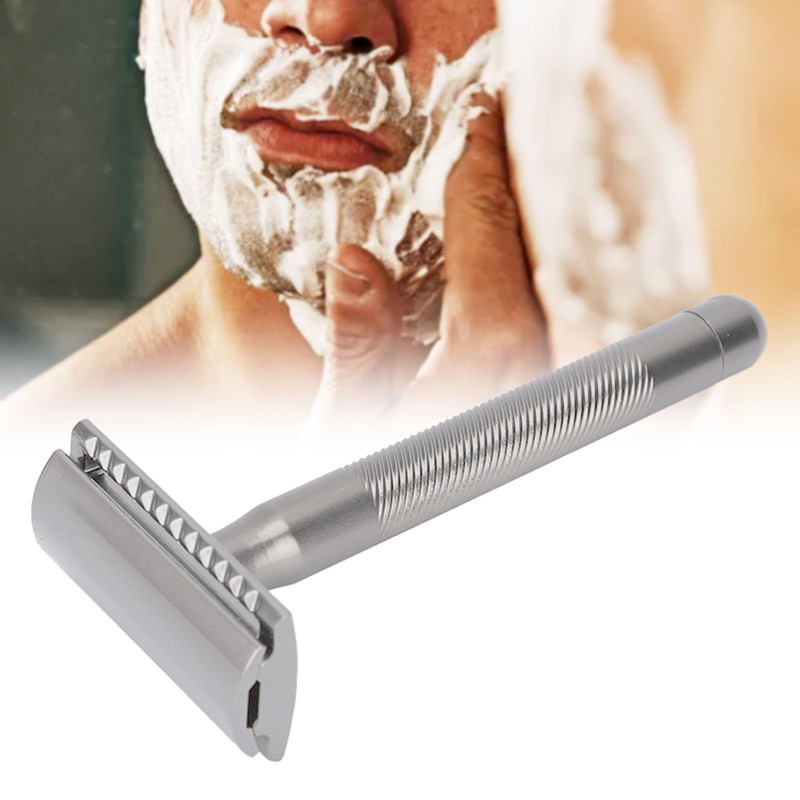 Double Edge Safety Razor Men Home Salon Portable Zinc Alloy