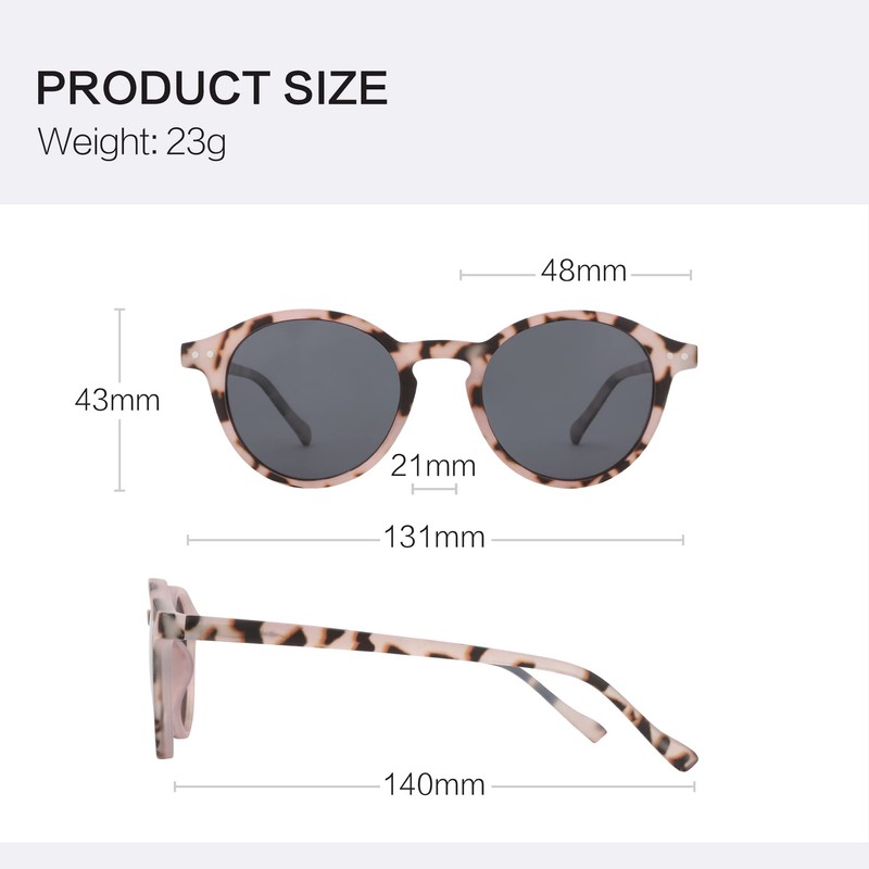 ZENOTTIC Sunglasses Polarised Round Retro Classic UV 400 Protection Vintage