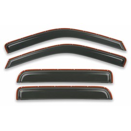EIOFEVY in-Channel Visor for Chevy for Colorado 2004-2012 Crew Cab,04-10 D- Double Cab (Dark Smoke) (Modified Acrylic) (for Front & Rear Windows-Position) 4pc 1.8-Height 39.3-Length Smooth