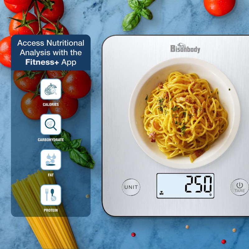 Bisonbody Digital Food Kitchen Scale with Smart App – Large