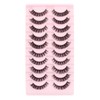 Parriparri Artificial Eyelashes D Curl Fake Russian False Eyelashes 10