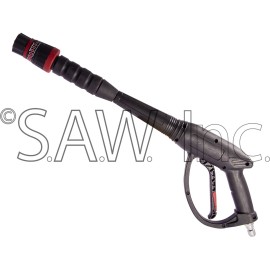 Simpson 7108166 Simpson Dial-N-Wash 4500 PSI Trigger Gun M22 and 3/8" Quick Connect