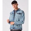 JMOJO Denim Jacket Men Classic Western Denim Pockets Jacket Button-Down