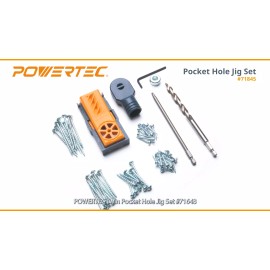 POWERTEC 71845 Twin Pocket Hole Jig with Screws Kit for Woodworking