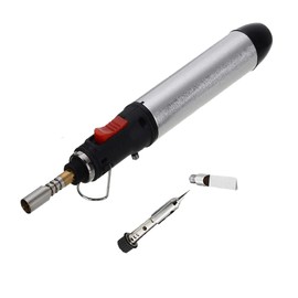 WSDMAVIS 1 Set 4 in 1 Gas Soldering Iron Pen Kit Professional Butane Gas Cordless Welding Torch Tool Set Fit for Electronics Maintenance Vehicle Repairing