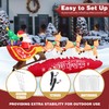 ZPISF 10 FT Santa Sleigh with Reindeer Christmas Inflatables Outdoor