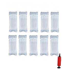 PAVNSO 10 Pack Inflatable Wine Bottle Travel Protector Bags, Reusable Bubble Bag Free Inflator Pump, Safe Protector for Wine Transportation
