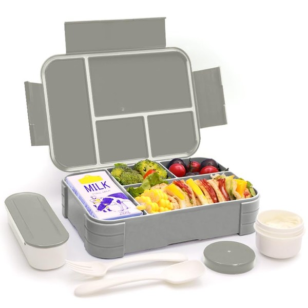 IJIAMY Children's Lunch Box, Leak-Proof Lunch Box with Compartments, Bento