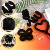 TOAOB 4pcs Thick Pipe Cleaners Kit Black Large Chenille Stems